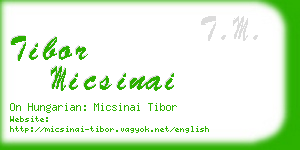 tibor micsinai business card